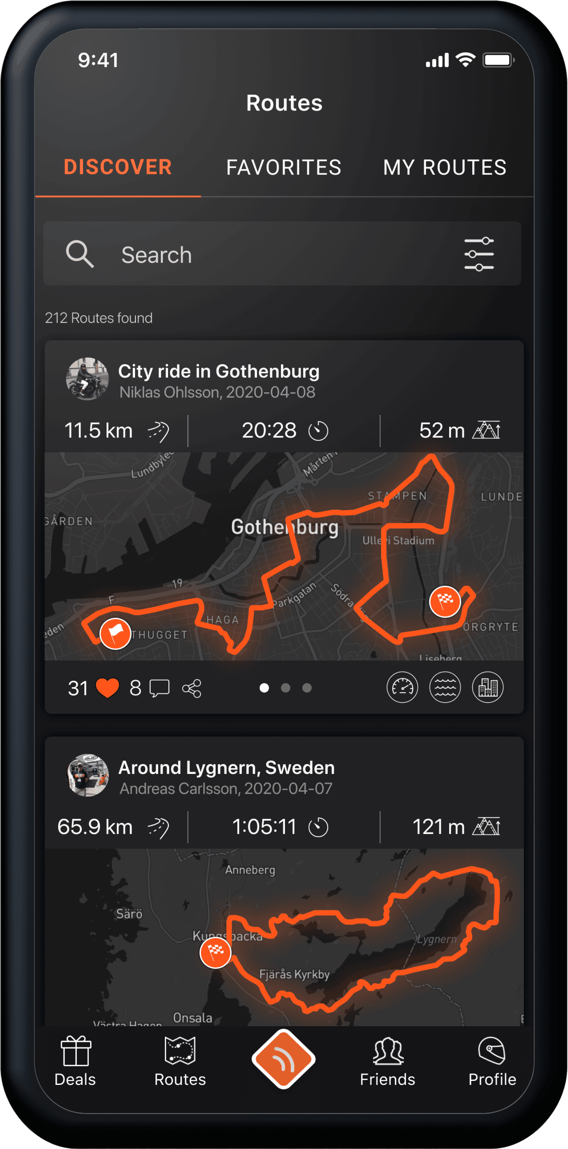 Detecht Motorcycle App with Navigation, Trip Planner & Crash Detection