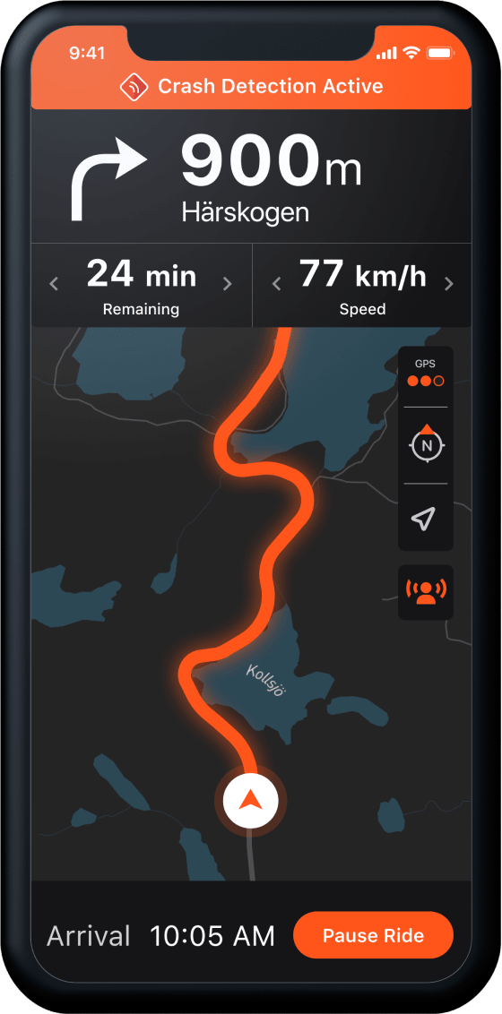 Detecht App Turn by Turn navigation